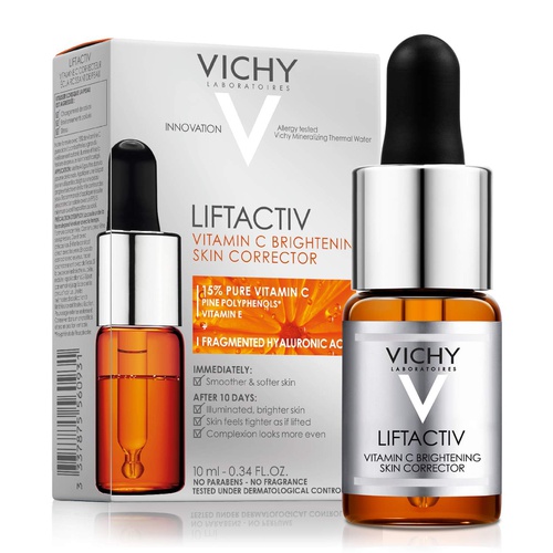  Vichy LiftActiv Vitamin C Serum and Brightening Skin Corrector, Anti Aging Serum for Face with 15% Pure Vitamin C, Hyaluronic Acid and Vitamin E, for Brighter, Firmer Skin