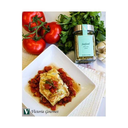  Victoria Taylors Seafood Seasoning- Two 2.7 oz. Jars -Blend of chives, thyme, oregano and lemon.