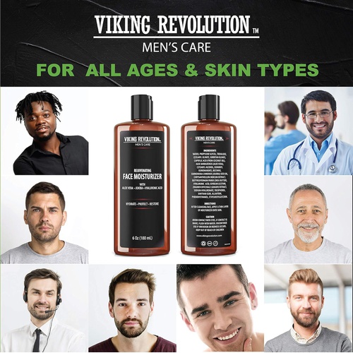  Viking Revolution Mens Face Cream - Natural Face Moisturizer Cream for Men Skincare for Anti Wrinkle & Anti Aging Facial Cream for Men, Mens Face Care