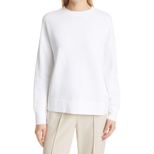 빈스 Vince Essential Relaxed Cotton Sweatshirt_OPTIC WHITE