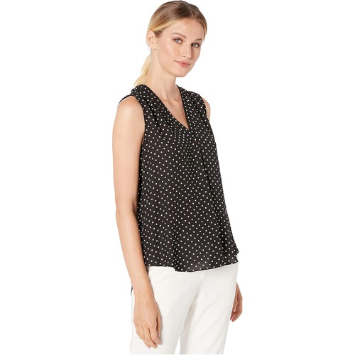  Vince Camuto Sleeveless Poetic Dots V-Neck Blouse