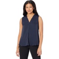 Vince Camuto Sleeveless V-Neck Rumple Blouse