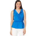 Vince Camuto Sleeveless Ruffle Wrap Front Rumple Blouse