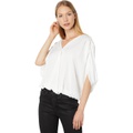 Vince Camuto Dolman Sleeve Fold Front V-Neck Rumple