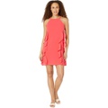 Vince Camuto Chiffon Halter Float Dress with Ruffle Seam Detail