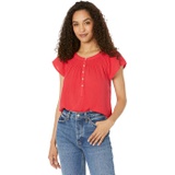 Vineyard Vines Gauze Flutter Sleeve Top