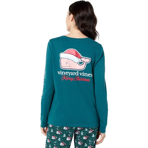  Vineyard Vines Christmas Whale Long Sleeve Pocket Tee