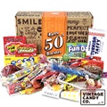 VINTAGE CANDY CO. 50TH BIRTHDAY RETRO CANDY GIFT BOX - 1971 Decade Nostalgic Childhood Candies - Fun Gag Gift Basket For Milestone FIFTIETH Birthday - PERFECT For Man Or Woman Turn