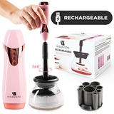 Visagisto Electric Makeup Brush Cleaner Spinner - Automatic Machine Kit - Professional Makeup Brush Cleaning Tool - Quick, Easy and Effortless Way to Clean Makeup Brushes - No Dirt, Bacteria