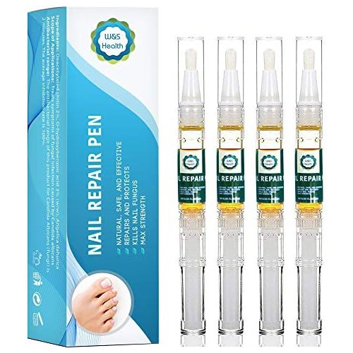  W&S Health Fungus Treatment, Fungus Stop, Anti Fungus Nail Treatment, Effective Against Nail Fungus, Stop Fungal Nail Solution, Toenails and Fingernails Solution(4 pc)