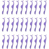 WEISIPU 30pcs Plastic Eyelashes Extension Tweezers Auxiliary Clamp Clips Practice Beauty Eye Lash Makeup Tools (Purple)