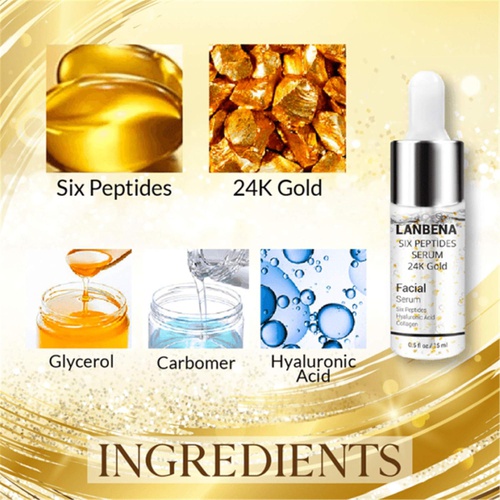  WORUIJIA Line Rewind 24K Gold Serum - 24K Gold Collagen Ampoule Lifting Serum for Tightens, Softens & Lifts Skin, Face Skin Gold Essence Serum, Skin Lift Firming Care, Eliminate Fine Lines