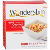 WonderSlim Apple n Cinnamon Flavored High Protein Oatmeal - Instant Hot Oatmeal Diet Cereal (7 Individual Servings/Box) - Low Calorie, Low Fat, Kosher