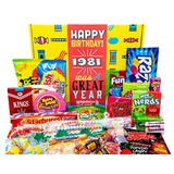 Woodstock Candy ~ 1981 40th Birthday Gift Box of Nostalgic Retro Candy from Childhood for 40 Year Old Man or Woman Born 1981