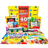 Woodstock Candy 40th Birthday Gift Basket Box of Nostalgic Retro Candy for Men and Women
