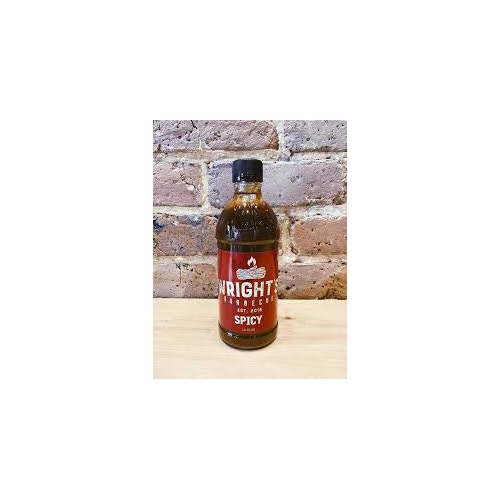  Award Winning Spicy BBQ Sauce, 16 oz Bottle  Perfect for Brisket, Pulled Pork, Chicken, and Ribs  Wrights Barbecue Arkansas Based Sauces