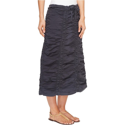  XCVI Stretch Poplin Double Shirred Panel Skirt