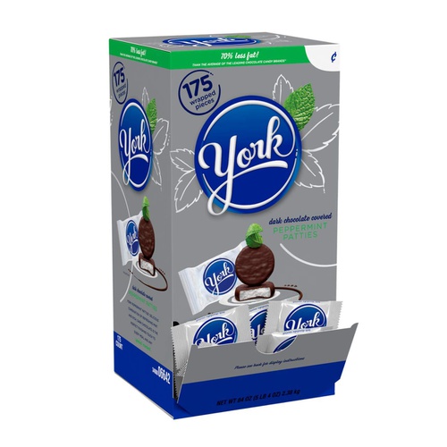  York Peppermint Patties Dark Chocolate Covered Mint Candy, 175 Pieces, 5.25 Pound
