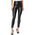 Yummie Faux Leather Leggings wu002F Front and Back Seams