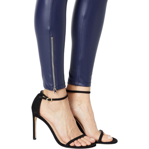  Yummie Signature Waistband Faux Leather Leggings with Zipper