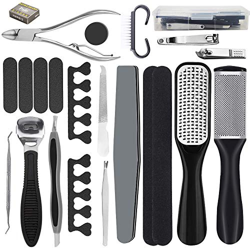  ZDATT Pedicure Kit Foot File Rasp,Professional Pedicure Tool Set-Removing Hard/Cracked/Dead Skin Callus Corn Remover Foot Scraper,Stainless Steel Foot Care Tools for Men Women Gift