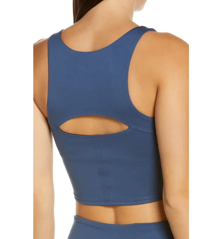  Zella Renew Cutout Longline Sports Bra_NAVY DENIM