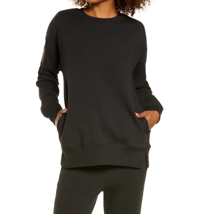 Zella Amazing Crewneck Sweatshirt_BLACK