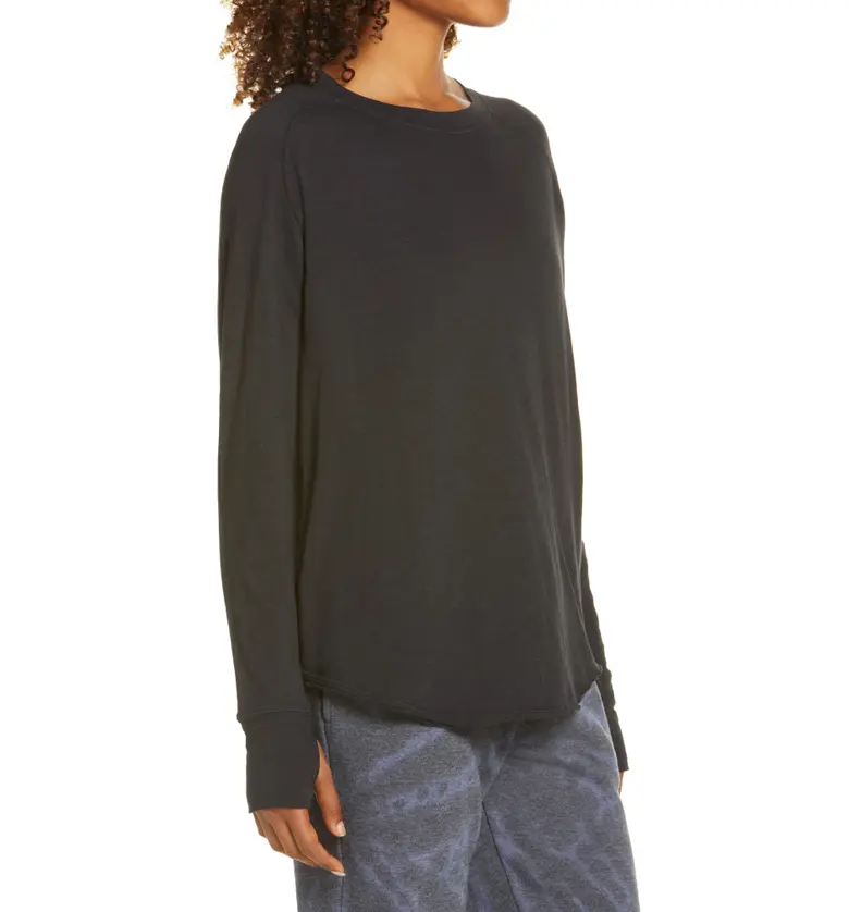  Zella Relaxed Long Sleeve T-Shirt_BLACK