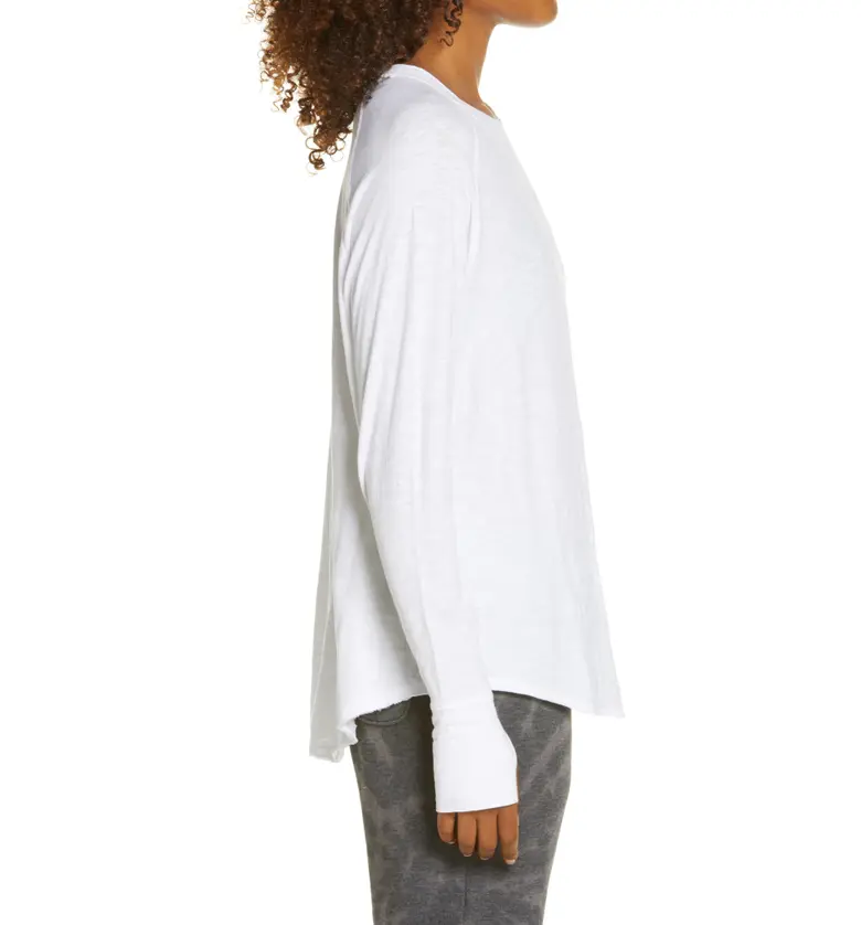  Zella Relaxed Long Sleeve T-Shirt_WHITE