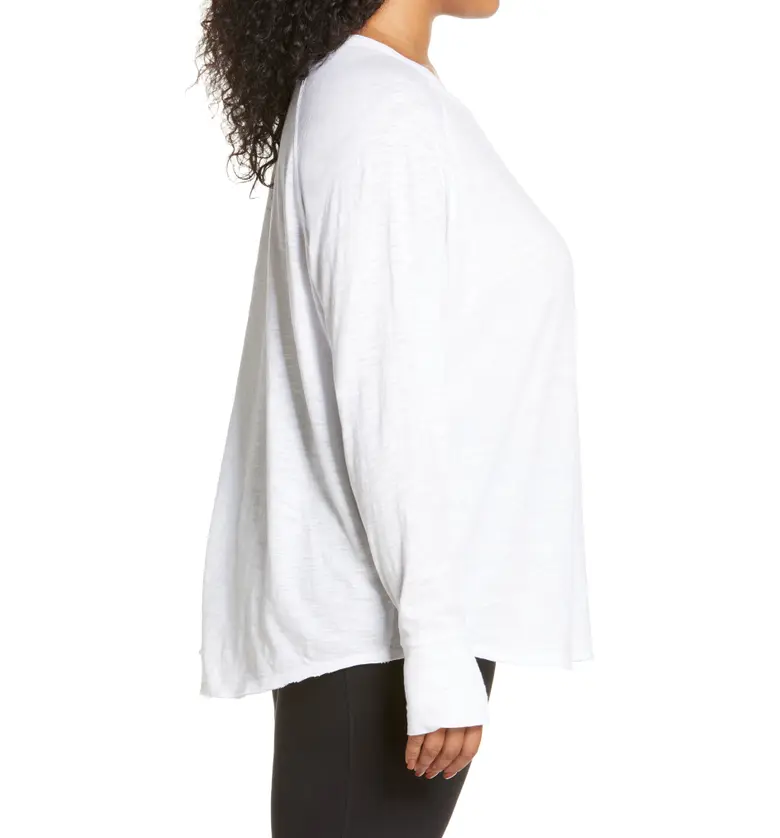  Zella Relaxed Washed Long Sleeve T-Shirt_WHITE