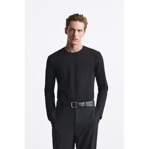 자라 Zara LONG SLEEVE SLIM T-SHIRT