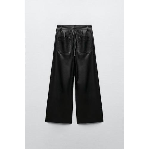 자라 Zara ZW THE MARINE STRAIGHT FAUX LEATHER PANTS