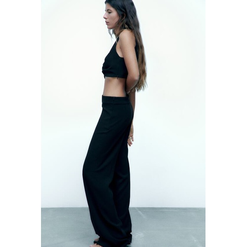 자라 Zara LONG FLOWY PANTS