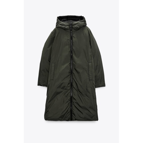 자라 Zara REVERSIBLE LONG PUFFER COAT