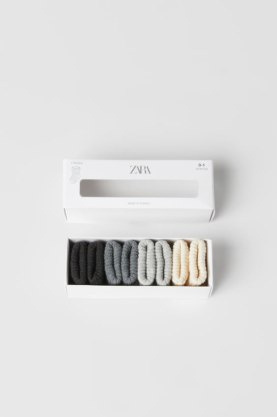 Zara BABY/ FOUR-PACK OF COLORFUL SOCKS