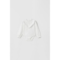 Zara EMBROIDERED COLLAR BODYSUIT TOP