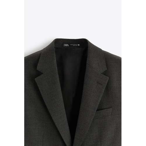 자라 Zara BIRDSEYE SUIT JACKET