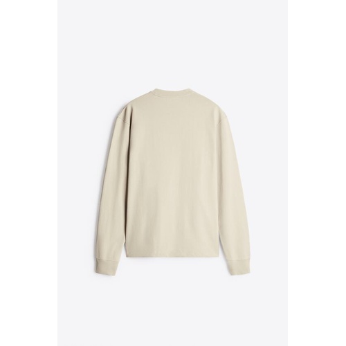 자라 Zara LONG SLEEVE HEAVYWEIGHT T-SHIRT