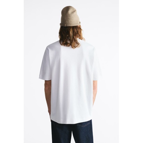 자라 Zara RIB COLLAR T-SHIRT