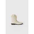 Zara KIDS/ LEATHER COWBOY ANKLE BOOTS