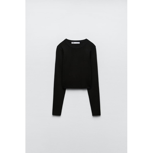 자라 Zara BASIC RIB KNIT SWEATER