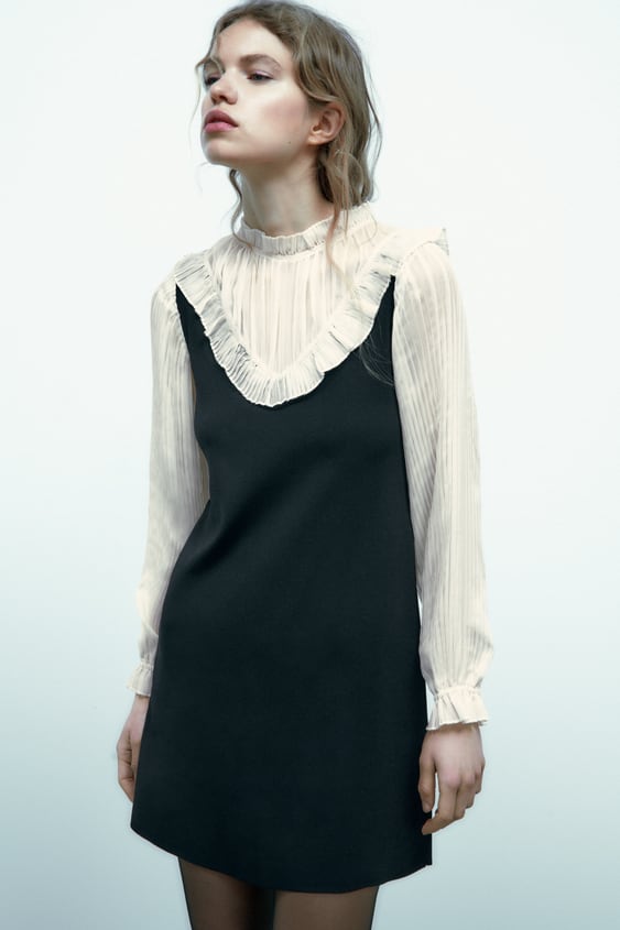 Zara COMBINATION KNIT DRESS