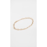 Zoe Chicco 14k Gold Medium Square Oval Link Chain Bracelet
