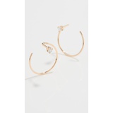 Zoe Chicco 14k Gold Prong Diamonds Front Back Earrings