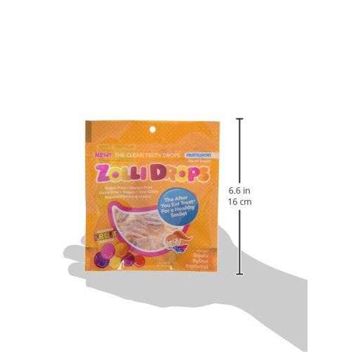  Zollipops | Clean Teeth Zolli Drops - Anti Cavity, Sugar Free Candy with Xylitol for a Healthy Smile - Great for Kids, Diabetics and Keto Diet (15-Count, Natural Fruit)