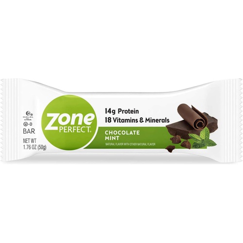 ZonePerfect Protein Bars, Chocolate Mint, 14g of Protein, Nutrition Bars With Vitamins & Minerals, Great Taste Guaranteed, 36 Bars
