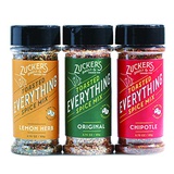 Zuckers Bagels & Smoked Fish Zucker’s Toasted Everything Spice Mix- Trio Gift Pack- Traditional NYC Everything Bagel Seasoning- Blend of Sesame Seeds- Complete Topping for Avocado, Popcorn, and Tacos