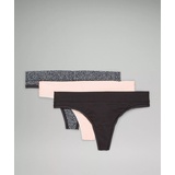 Lululemon UnderEase Mid-Rise Thong Underwear 3 Pack