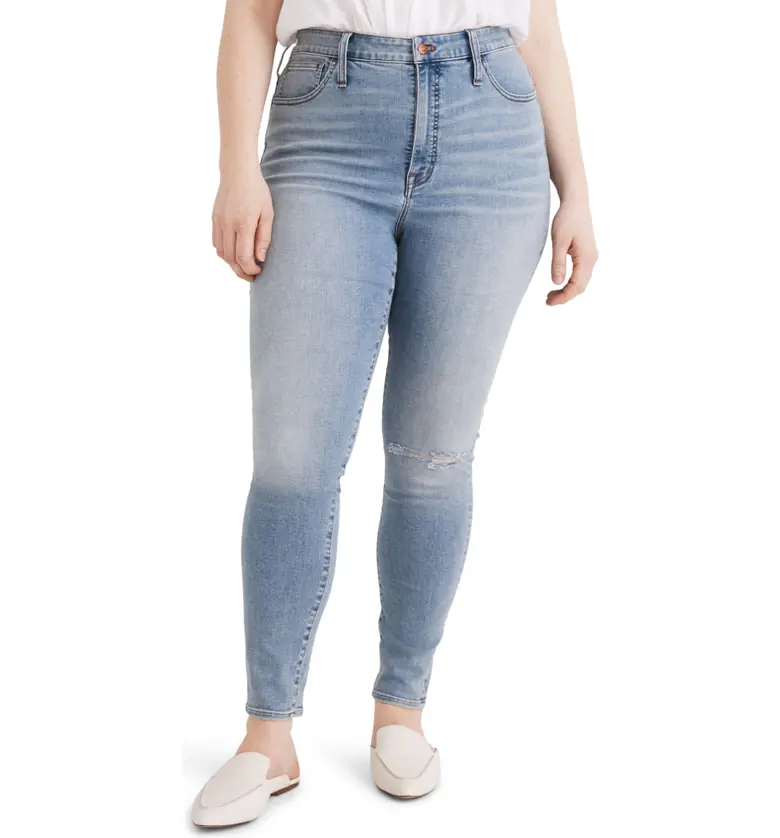 메이드웰 Madewell Curvy Roadtripper Authentic Ripped Skinny Jeans_BENTON