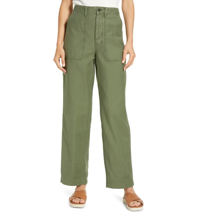 Madewell Griff Straight Leg Fatigue Pants_DRIED CLOVER